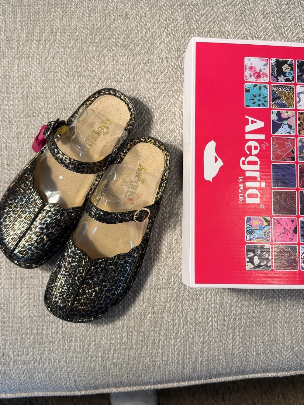 Alegria Tuscany size 9 Wide uS 9W EU 39W Size Leopard Print New In Box Shimmer